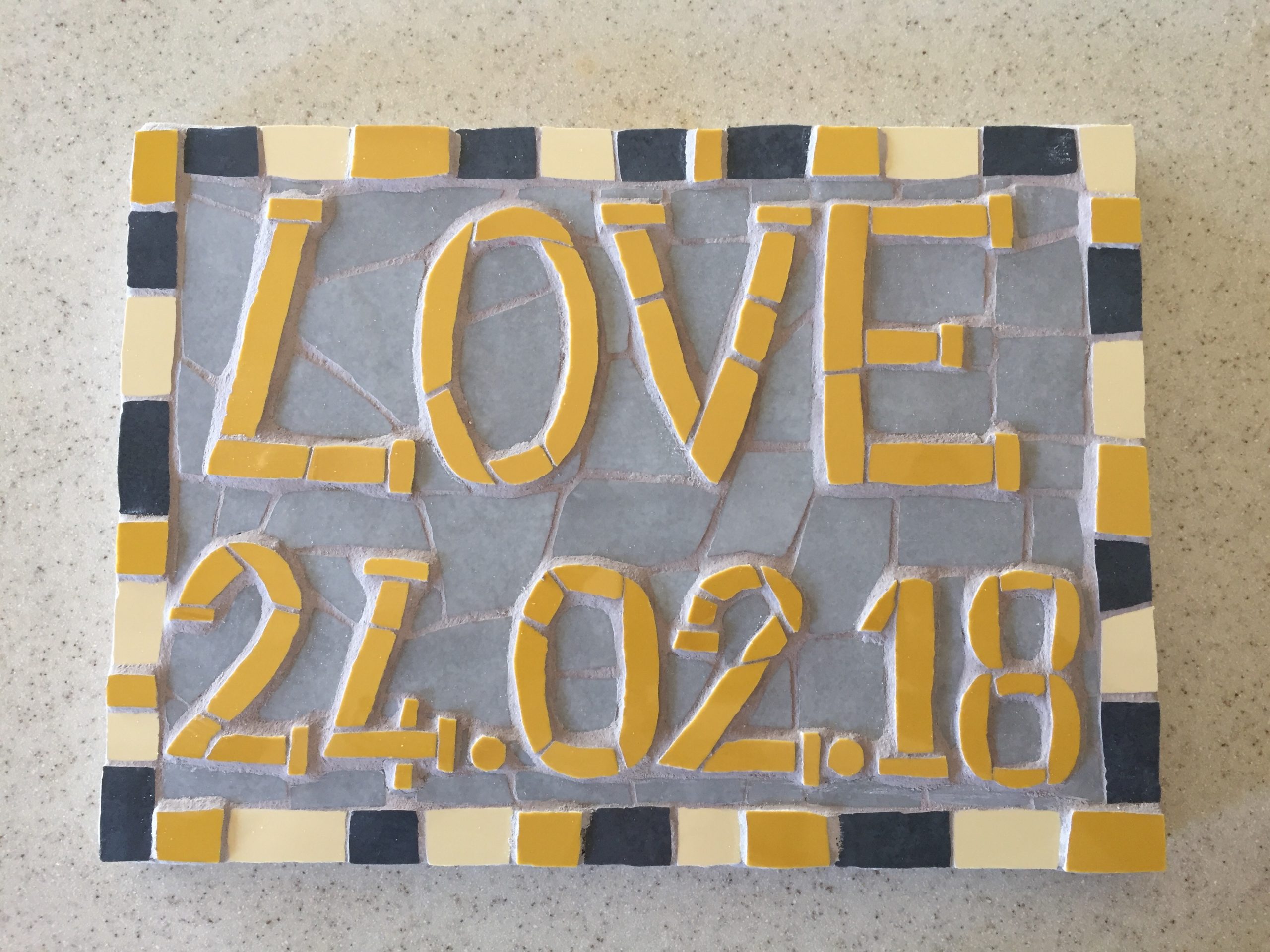 Original mosaic wedding gifts are back on the agenda!